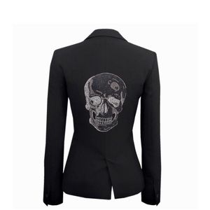 Hipchik Skull Crystal Black Blazer